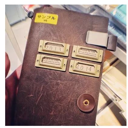 Vintage Tag Index Card Upgrade Midori Koper Retro Tag Brons Bookmark Antiek Messing Naam Label Voor Traveler 'S Notebook