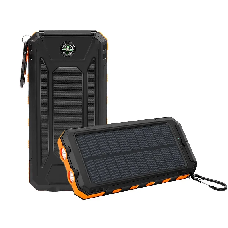 20000mAh Large Capacity Solar Power Bank Portable Charger Compatible with IOS Android USB-A and USB-C Fast Charging Powerbank