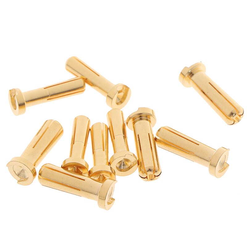 Bullet Banana Plug Connector Male Voor Rc Batterij Deel Vergulde 5 Stks/pak 4/5Mm