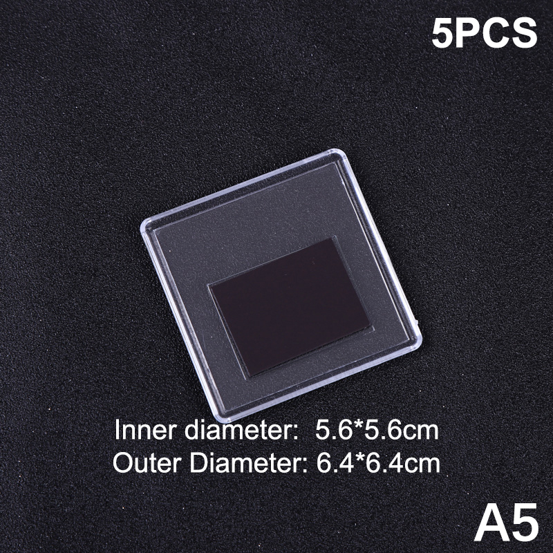 Marco de fotos magnético acrílico DIY, marco de exhibición de fotos magnético transparente para nevera, decoración organizadora de imágenes familiares, 5 uds.: Morado