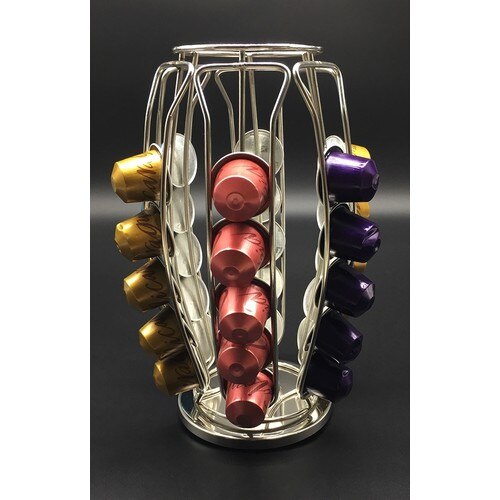 Nespresso -kahvikapseliteline / säilytyslaatikko dolce gusto kapseliteline / laatikon säilytyslaatikon pidinjalusta 360 kääntyvää: Tummanharmaa