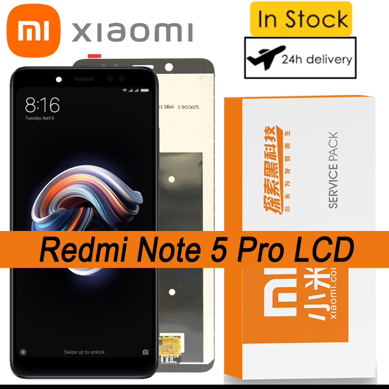 100% Originele 5.99 &quot;Ips Display Voor Xiaomi Redmi Note 5 / Note 5 Pro Lcd Touch Screen Digitizer Vergadering vervangende Onderdelen