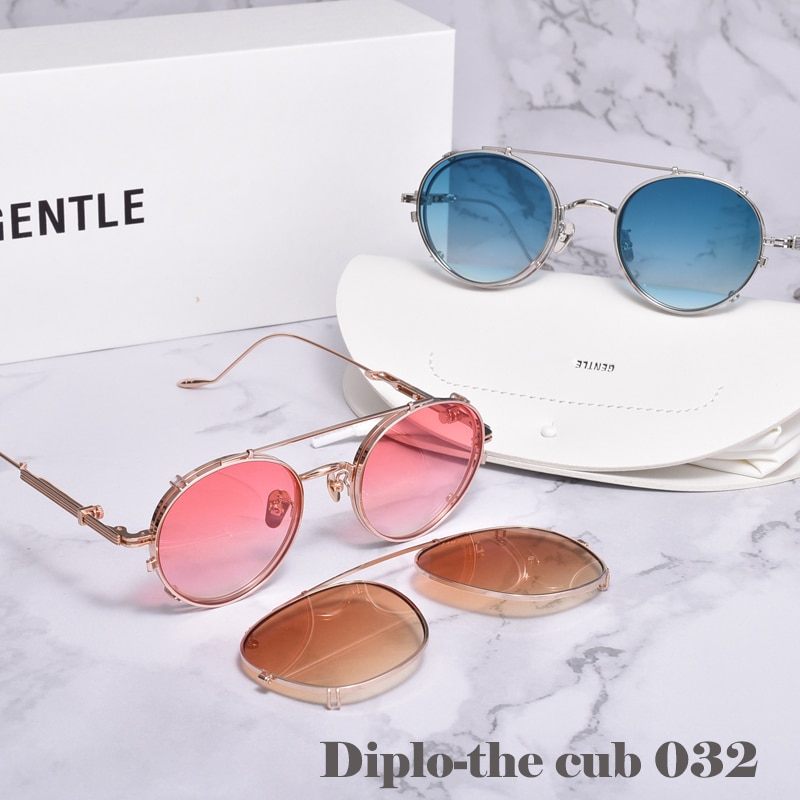 Montura de gafas graduadas con clip para hombre y mujer, gafas coreanas suaves, Diplo the cub 032, montura de gafas ópticas redondas para Miopía