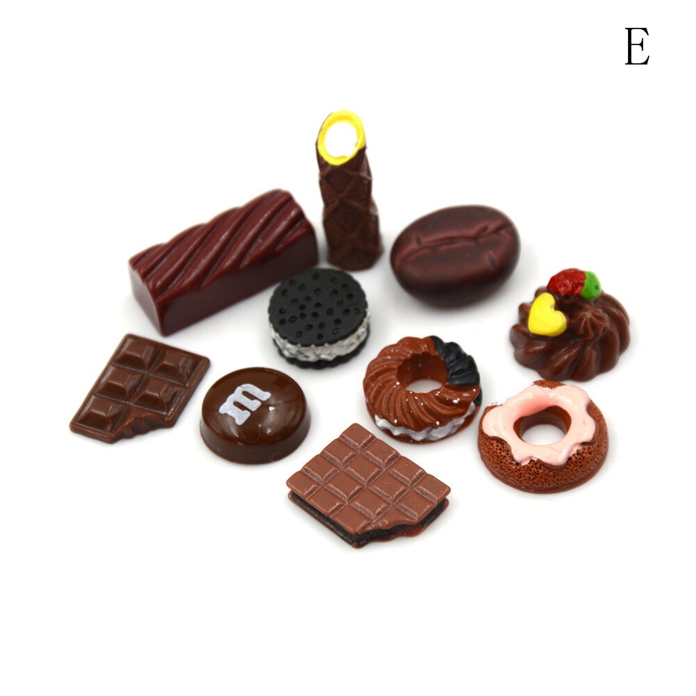 Cute Mini Play Toy Fruit Food Cake Candy Fruit Hamburg Biscuit Donuts Miniature For Dolls Accessories Kitchen Play Toys: H 04