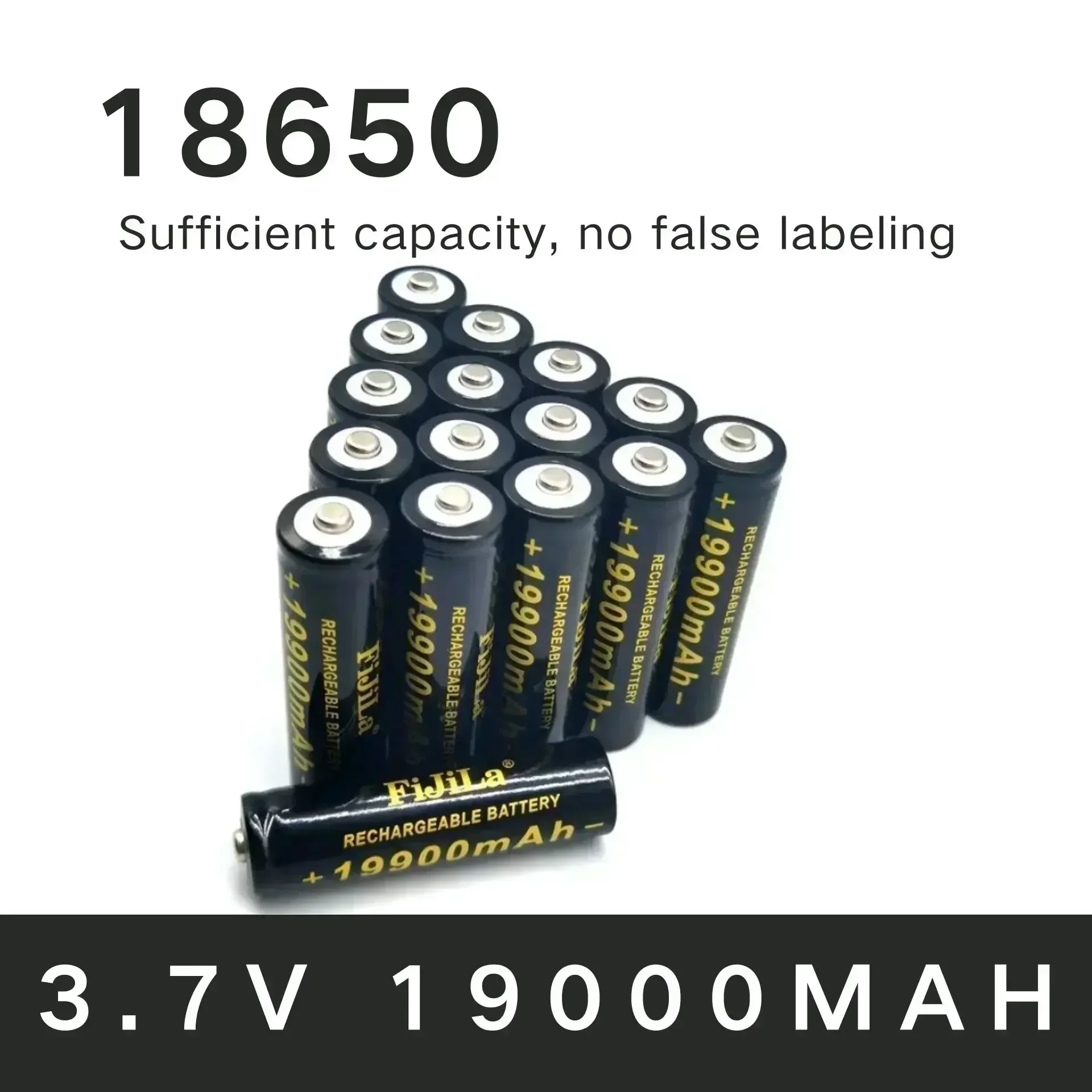 100% brand 18650 battery 3.7V 19900mAh, rechargeable and suitable for tools such as flashlights