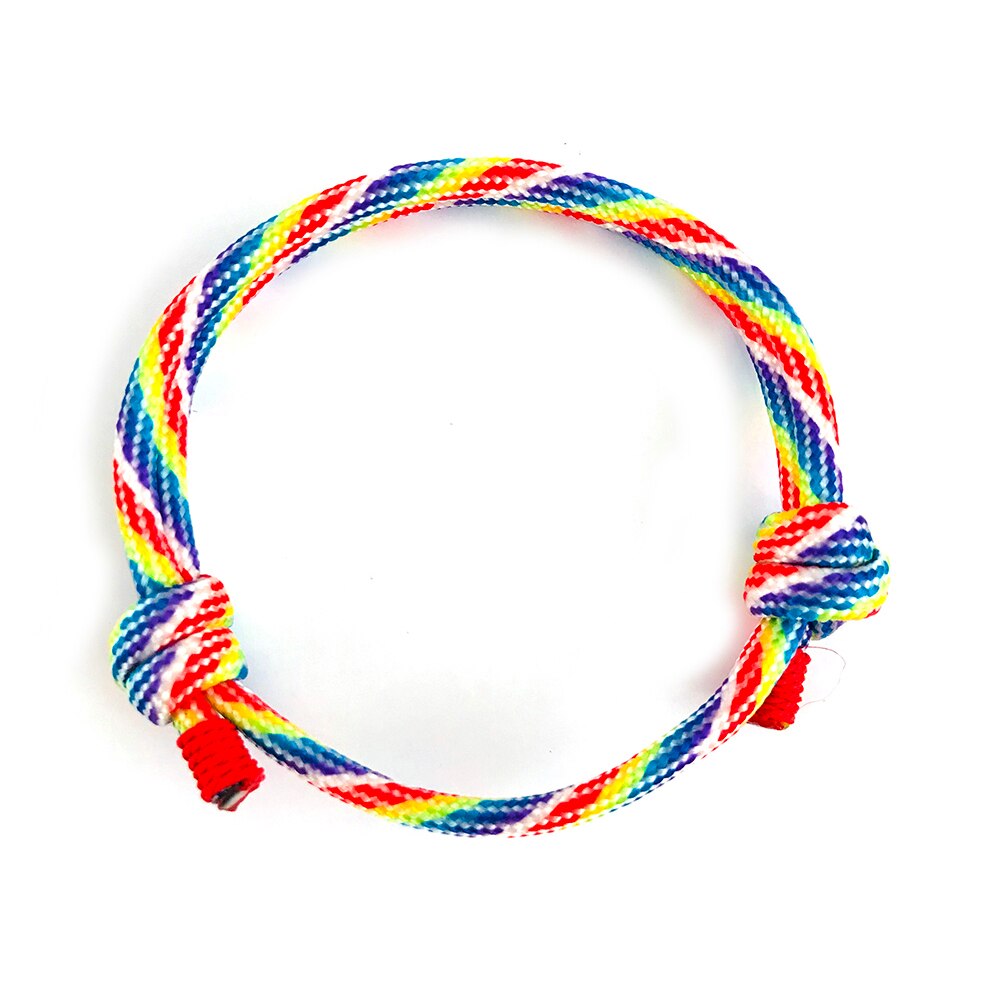 Pulsera ajustable de paracaídas de supervivencia para hombre y mujer, cuerda trenzada de emergencia para deportes al aire libre, de joyería, 1 Uds., 550: Colorful