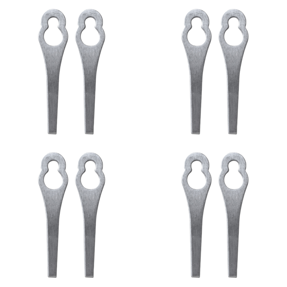 Cuchillas para cortacésped, cabezal de corte de césped de Metal, cuchillas para máquina cortadora de césped, accesorios para herramientas de jardinería, 15-2 uds.: Plata