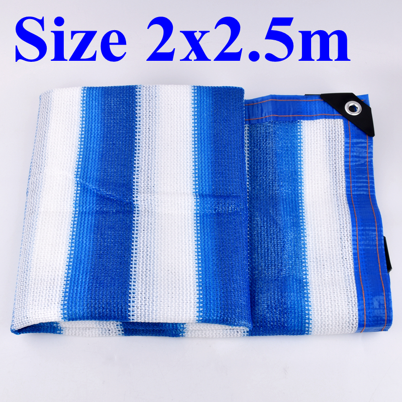 Blue-White Anti-UV Sunshade Net Privacy Safety Net Shading Net Outdoor Swimming Pool Awning Pet House Sun Shade Rate 95~90%: 2x2.5m