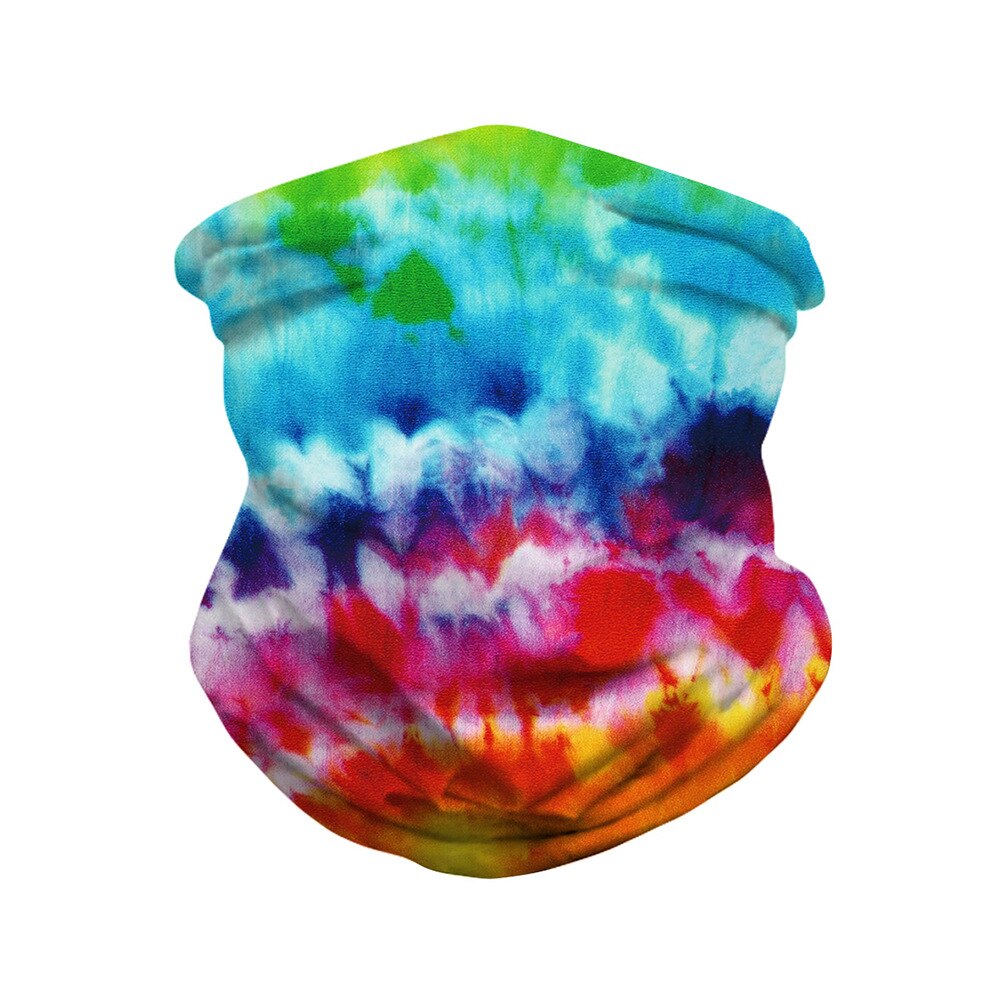 Tie-Dye Gradiënt Afdrukken Mannen En Vrouwen Beanie Hoofdband Hood Masker Hals Gaitere Sjaal Stof Vierkante cap Trend: D