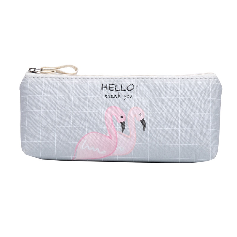 Kawaii trousse flamants roses toile trousse école boîte à crayons pour filles trousse à crayons fournitures scolaires papeterie