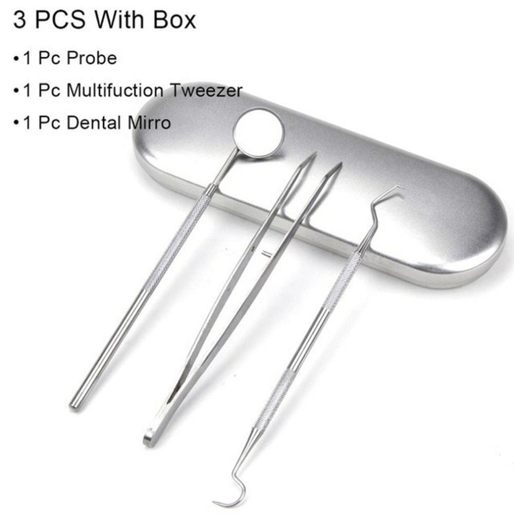 Utensilios de acero inoxidable para dentista, utensilio para cuidado bucal, eliminador de cálculo Dental, herramientas de limpieza Dental