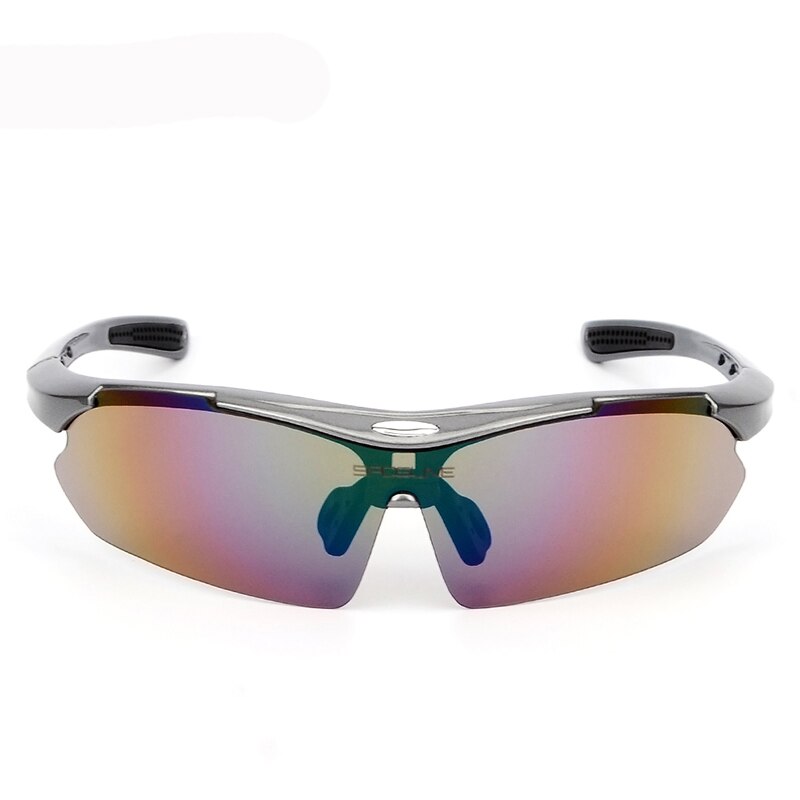 Außen Clip Polarisierte Sonnenbrille UV400 Angeln Brillen Für Lauf Radfahren Goggles 5 Objektiv Sport Brille para hombre: grey