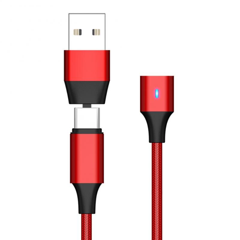 PD60W Magnetic Data Cable 4 In1 Mobile Phone Cable Multi-function USB Uable Fast Charge Cable For All Phones Magnetic Charger: red 2M no head