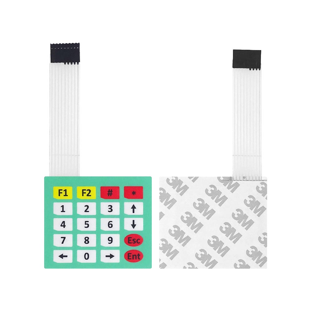 1 2 3 4 12 16 20 Key Button Membrane Switch 1x4 3x4 4x4 4x5 Keys Matrix Array Keyboard Keypad Control Panel DIY Kit For Arduino: green