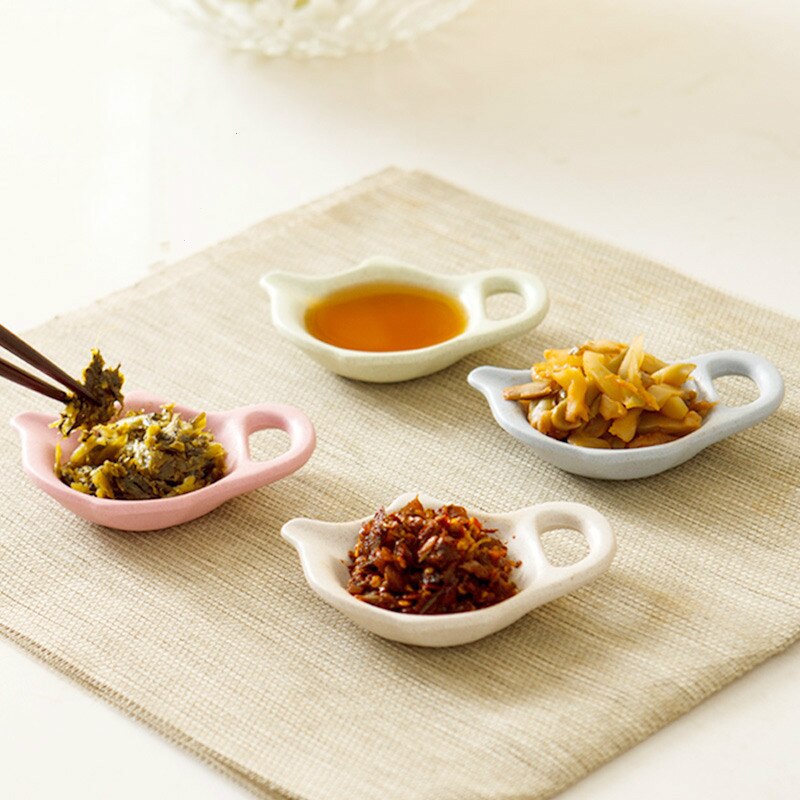 Assiette latérale de blé paille | Théière en forme de petit plat à sauce, plat froid, assiette 32g