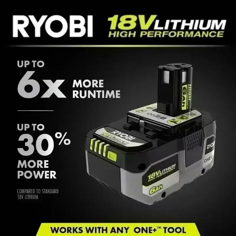 Wysokowydajna bateria litowa RYOBI ONE+8,0 Ah, bez efektu pamięci, niskie samowyładowanie, odpowiednia dla wszystkich narzędzi ONE+narzędzi
