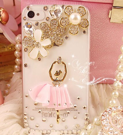 Luxe Rok Ballet Meisje Rhinestone Case Voor Voor Blackberry Keyone KEY2 Sleutel 2 Le Keyone Keyone Crystal Telefoon Gevallen: For KEY2 LE / Style 2