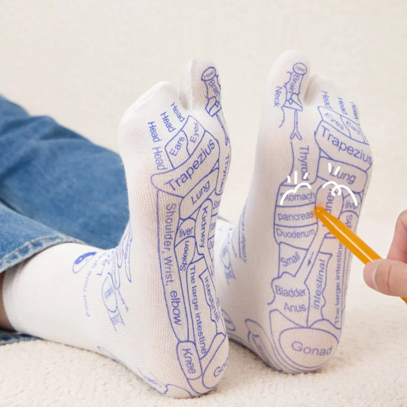 Massage Lindern Müde Füße Socken Akupressur Fuß Massagegerät Reflexzonenmassage Socken Fuß Akupunkturpunkt Massage Werkzeug Physiotherapie Fußpflege