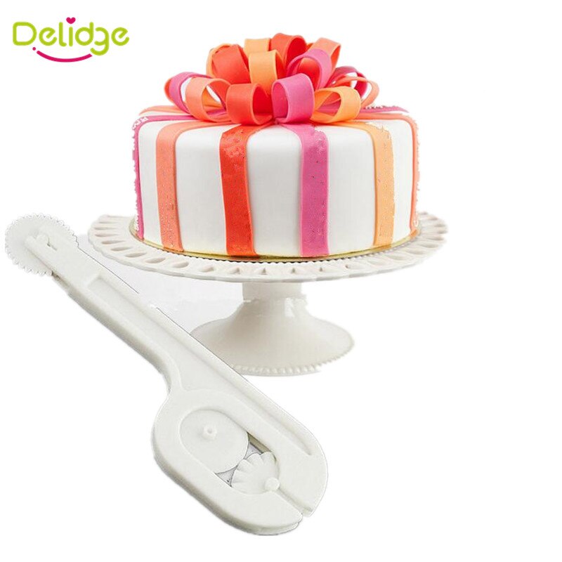 Delidge 1 st 3 Wiel Fondant Cake Roller Modellering Embosser Cutter PlasticCake Decoreren Mes Fondant Cutter Sugar Craft Mallen