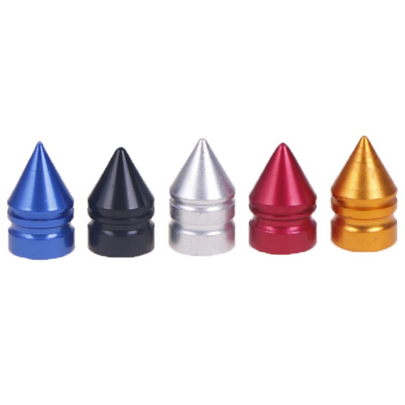 4 stuks aluminium banden, stuurpendoppen, spikes, wieldoppen, stofdichte aluminium ventieldop