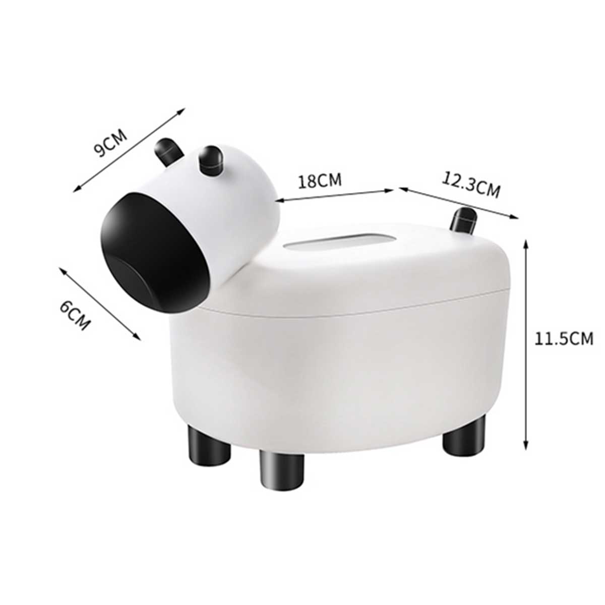 Faroot Cute Calf Shape Tissue Box 2 in 1 Tissue Box Toothpick Holder Household Tissue Box