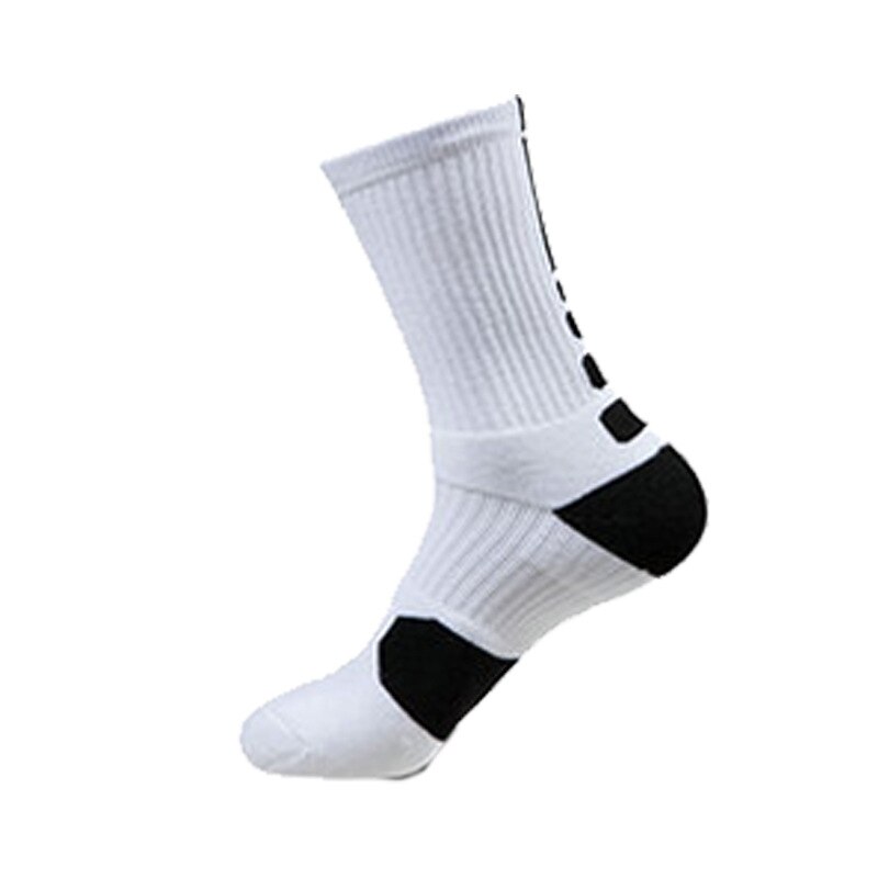 Basketball Adult mao jin di Thickened Elite Socks Profession Sweat Absorbing Wear-Resistant Anti-Friction Training Athletic Sock: LQW10405 Paragraph Black and White