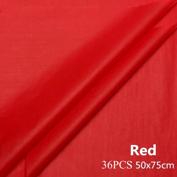 36Sheets DIY Tissue Paper 50x75cm Flower Packing Wrapper Bouquet Wrapping Paper Craft Paper Scrapbook Floral Wrapping: Red