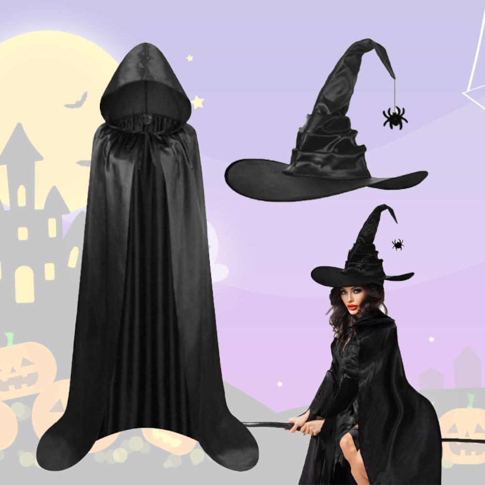 Creative bat hat halloween cape party props costume halloween cosplay with hooded cape funny grim reaper cape stage performance