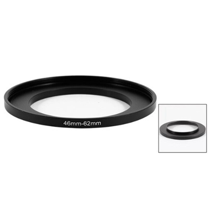 2 Pcs Camera Onderdelen Lens Filter Step Up Ring Adapter Zwart, 46Mm-62Mm &amp; 37Mm-49Mm