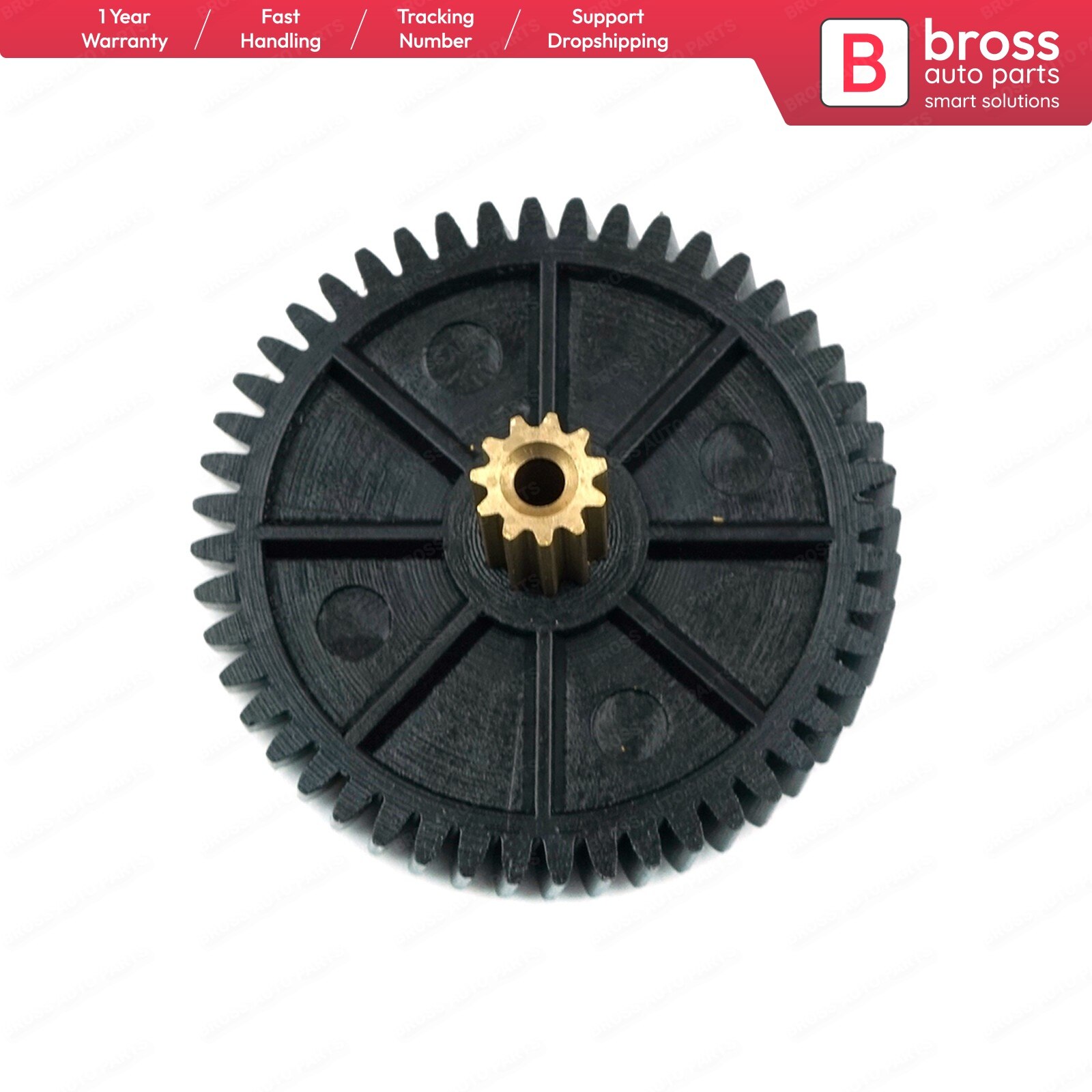 Bross-cortina de ventana trasera BGE37, protección solar, persiana enrollable, engranaje de Motor, rueda dentada para Mercedes W124 BMW E46 E39