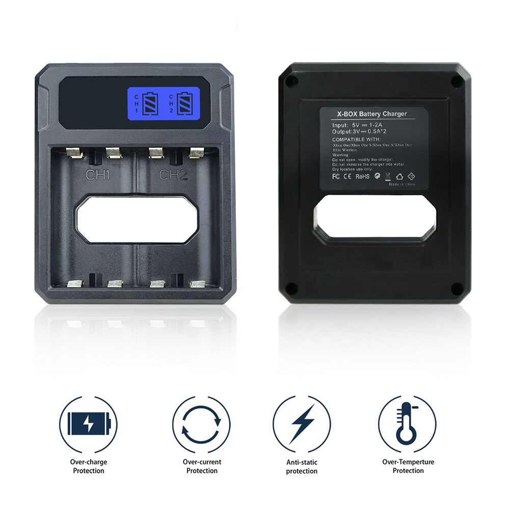USB Battery Charger Rechargeable Power Supply Dock for Xbox One/Xbox One S/Xbox One X/Xbox One Elite Wireless Controller