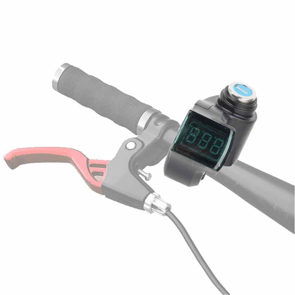 Electric Vehicle LCD Display Panel Thumb Throttle Voltage Voltmeter Key Switch Lock with Power Switch for Electric Bike Scooter