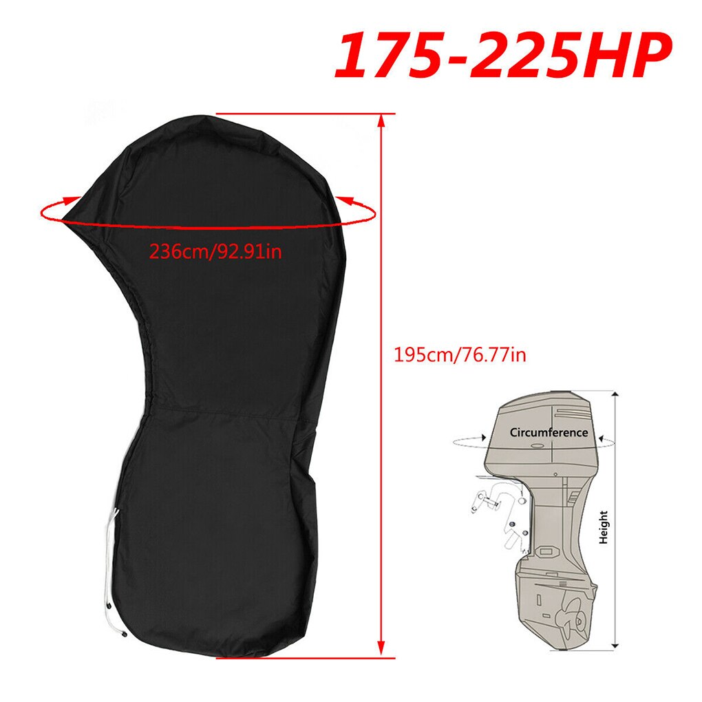 Buitenboordmotor Volledige Cover PVC Coating Oxford Waterdichte Boot Motor Motor Cover-6-15HP: 7