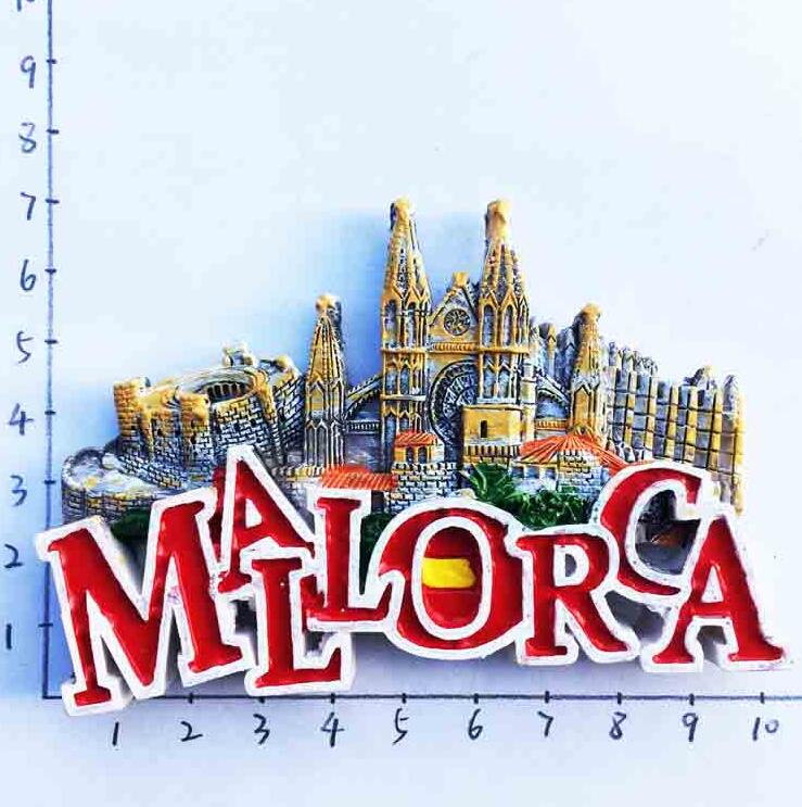 3D Mallorca Spain Cathedral de Mallorca Fridge Magnet Travel Souvenirs Refrigerator Magnetic Stickers Home Decoration