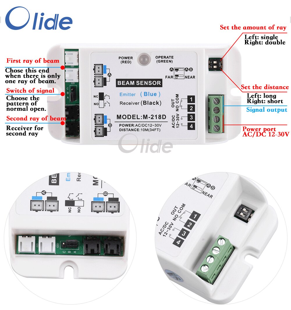 Beams Sensor For Auto Door System,Presence Detect Beam Sensor