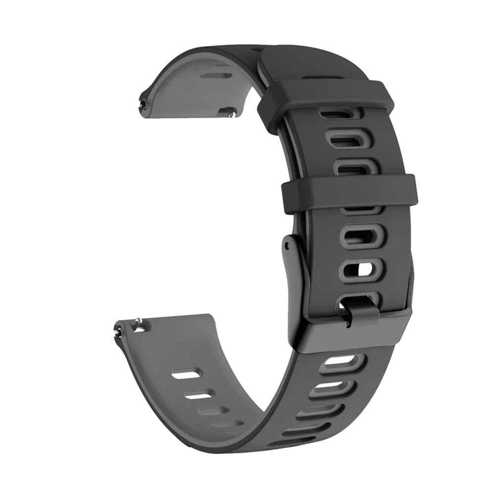 Silikone 20mm rem til amazfit gtr 47 42 mm, gtr 22mm 3 sport armbånd til amazfit gts 4 3 2e 2 mini urrem til amazfit bip: Sort grå / 20mm