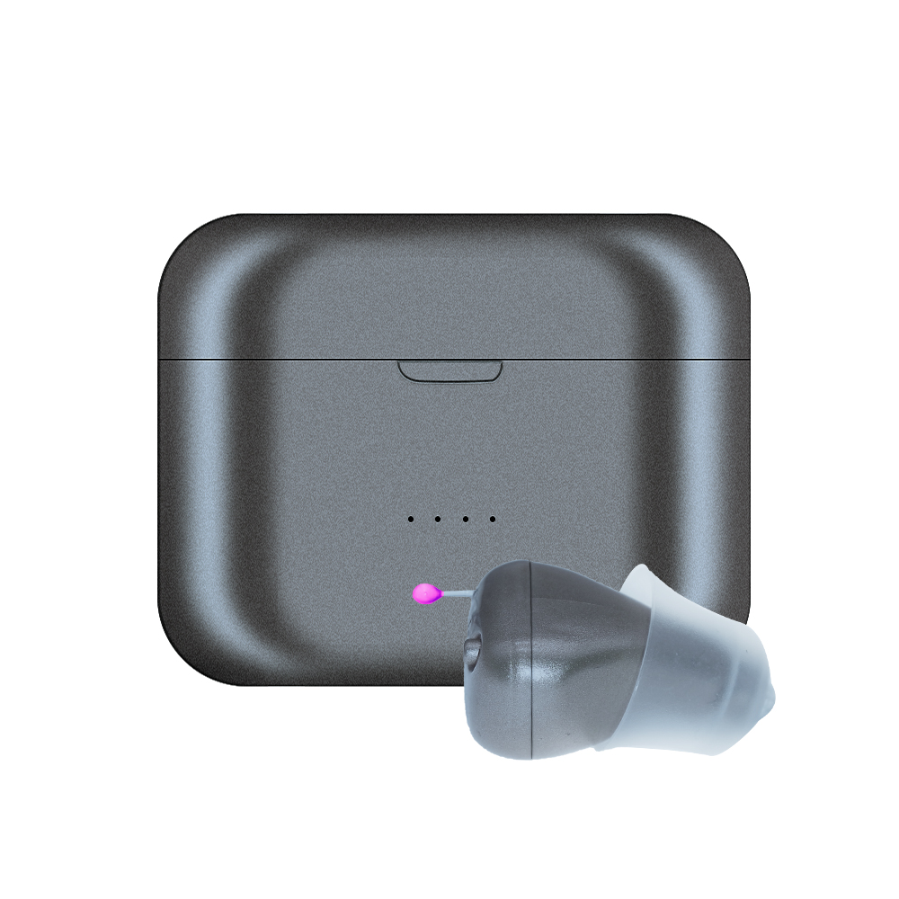Genopladelige høreapparater  sr81 digitale audifonos 8- kanaler justerbar tone ministørrelse usynlig ørelydsforstærker til døvhed: Sr81- grafitgrå-r