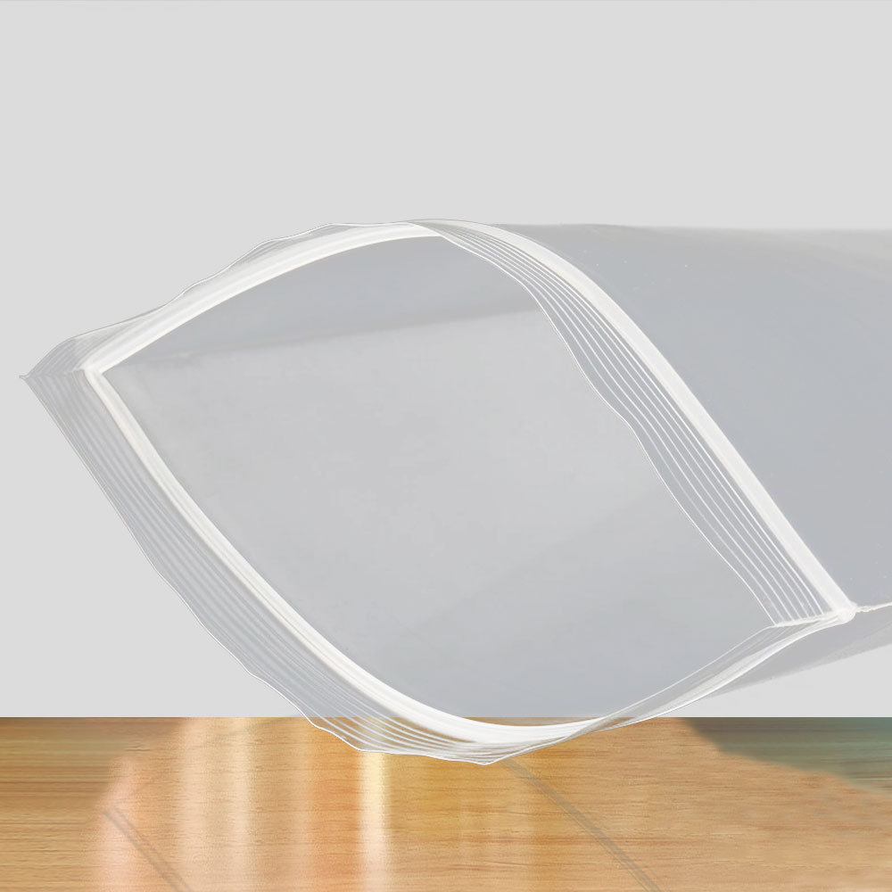 100PCS 0.1mm Heavy Duty Poly Zipper Bags Plastic Bags Clear Easy Zip Open Close Ziplock Bag Strong Locking Seal Food Grade Safe