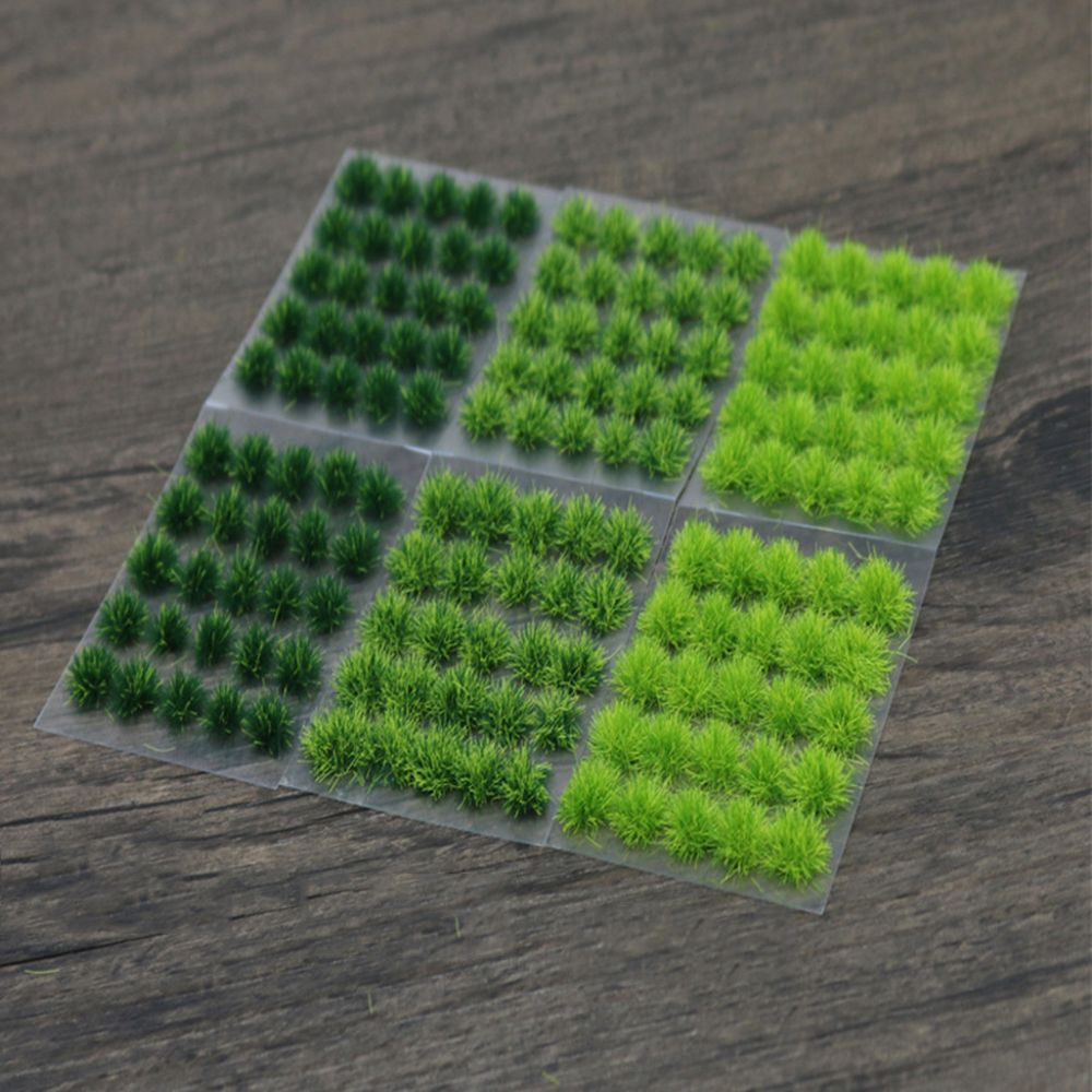 50pz 5mm erba artificiale ciuffo modello di simulazione boccole in miniatura grappolo di piante tavolo da sabbia multi-terreno scena materiale fai da te