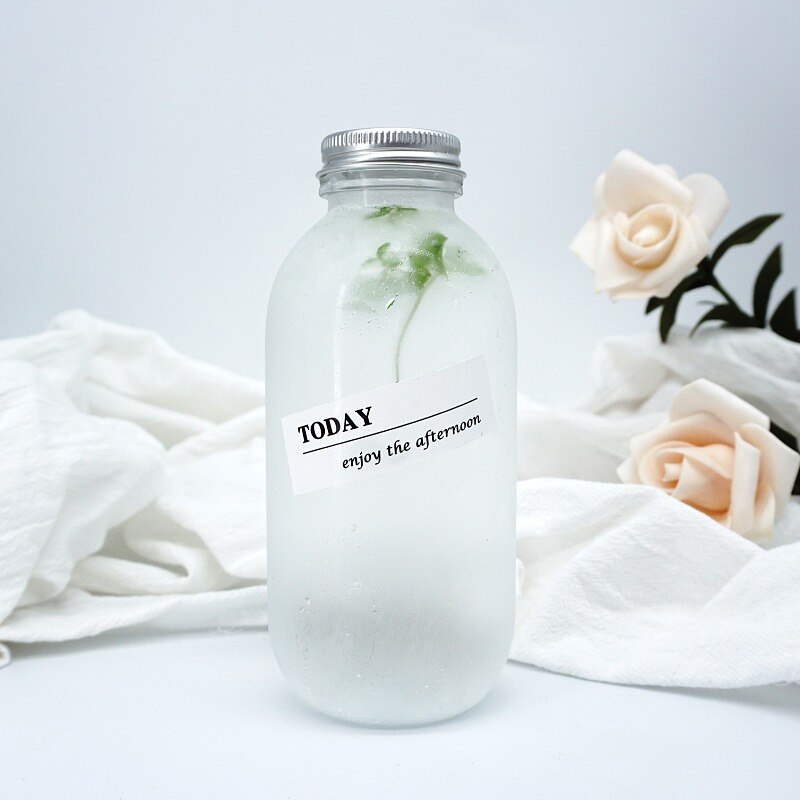 10pcs Net red small round bottle juice milkshake bottle cold drink beverage bottle 450ml milk tea cup shaker tea plastic bottle