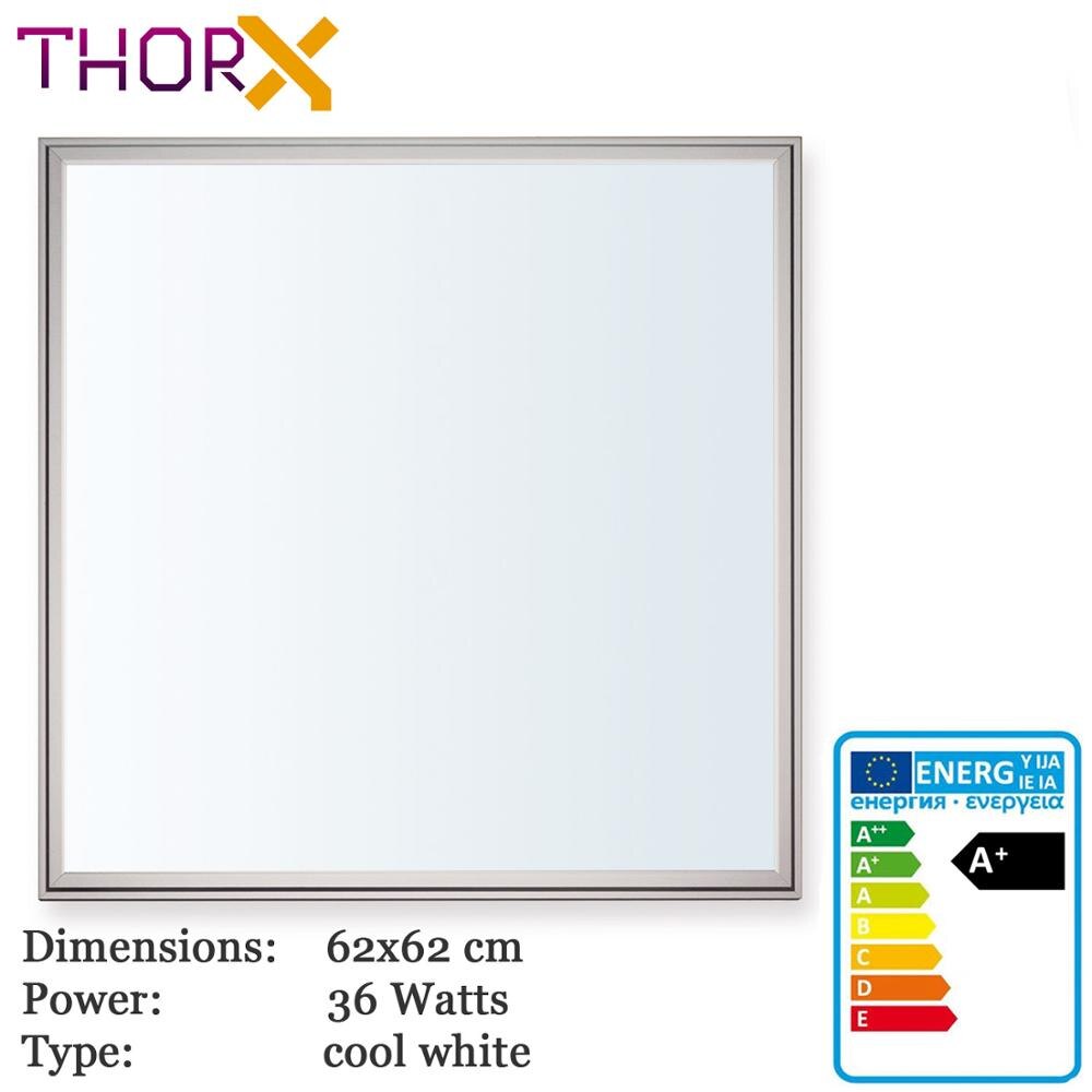 ThorX 62x62 cm Ultraslim LED Panel - 36 W, 3000 Lm with led driver 100-240V, cool/warm/neutral Japan Korea fast: Cold 62x62 / 36W Dimmable