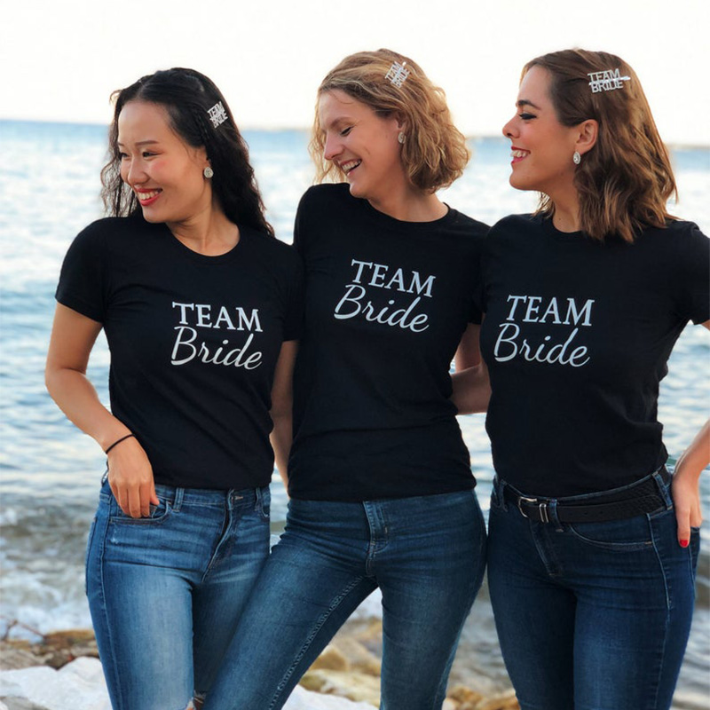 Bridesmaid team bride to be Hair Clip Hairpin Wristband Bracelet wedding bridal shower Bachelorette hen Party decoration