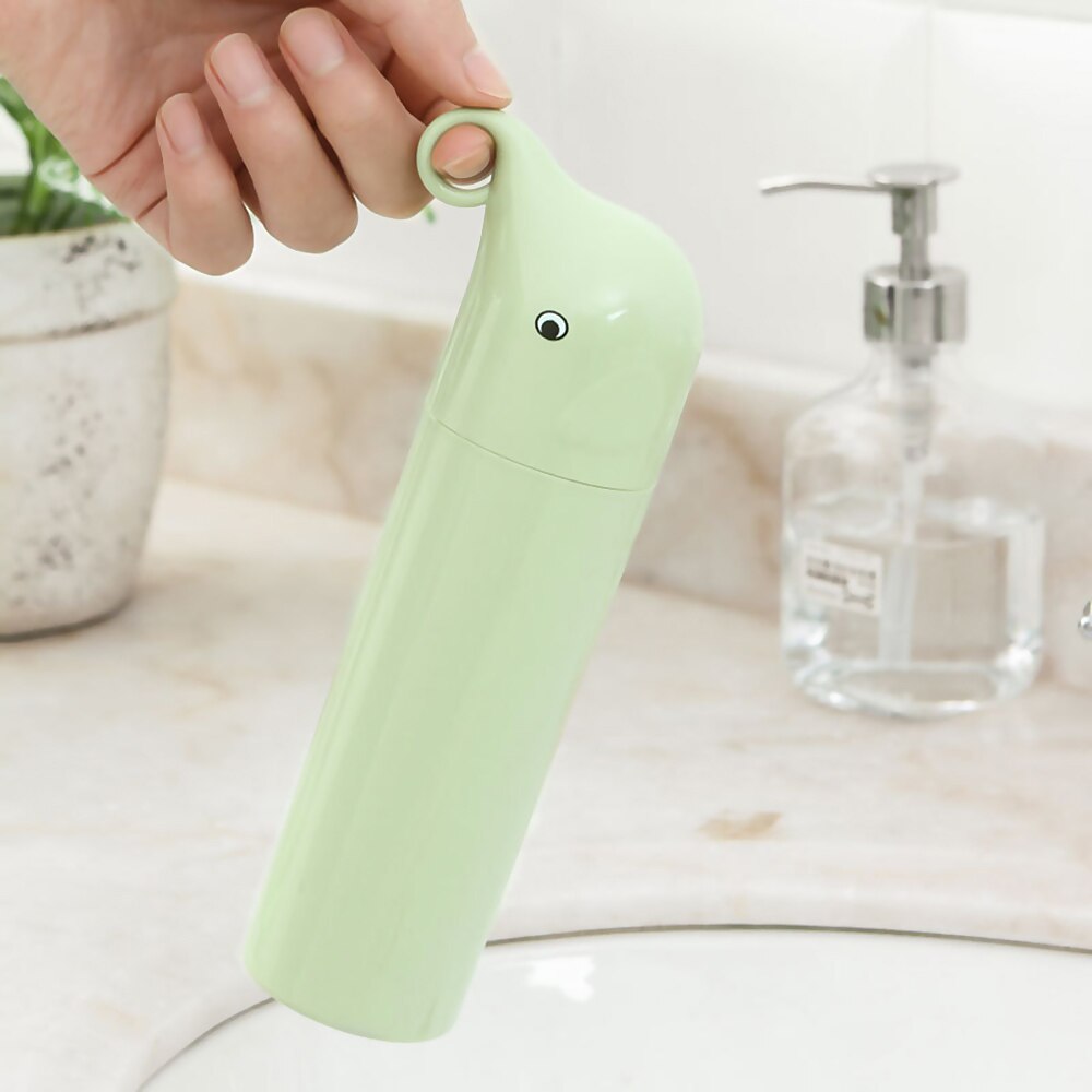 Mærke tandbørste sød opbevaringsboks elefant rejse tandpasta organizer holder