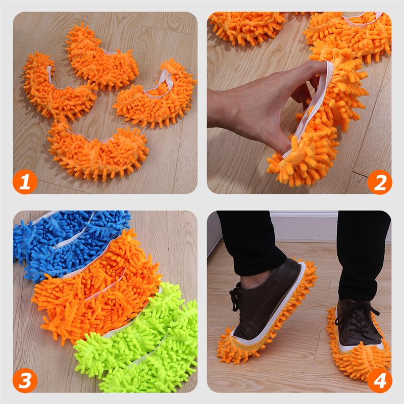 Calcetines de microfibra para pies, accesorio de limpieza práctico y elástico, herramienta para mopa, zapatilla de tela para suelo de vidrio, 10 piezas