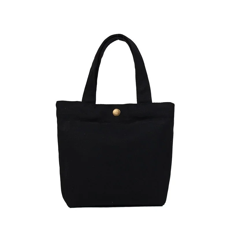 Draagbare Mini Tas Effen Retro Boodschappentassen Dames Vintage Tote Casual Schoudertas Portemonnee Hasp Emmer Bag: Black