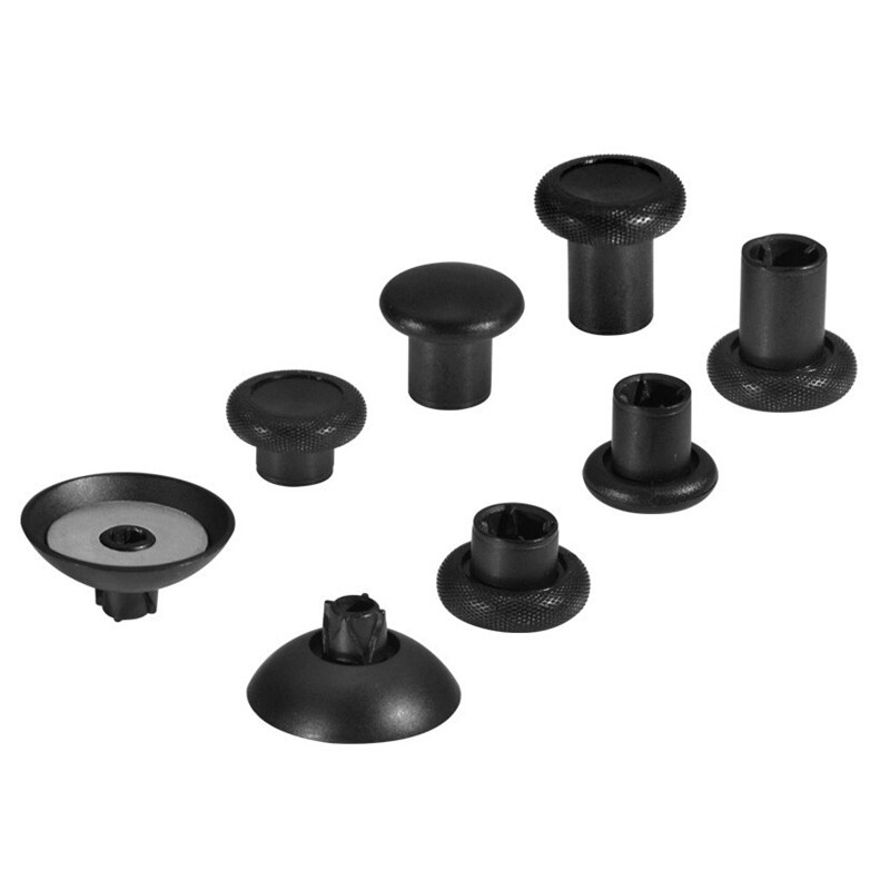for One Elite Controller 8Pcs Metal Replacement Swap Thumbsticks Joystick Caps Controller Black