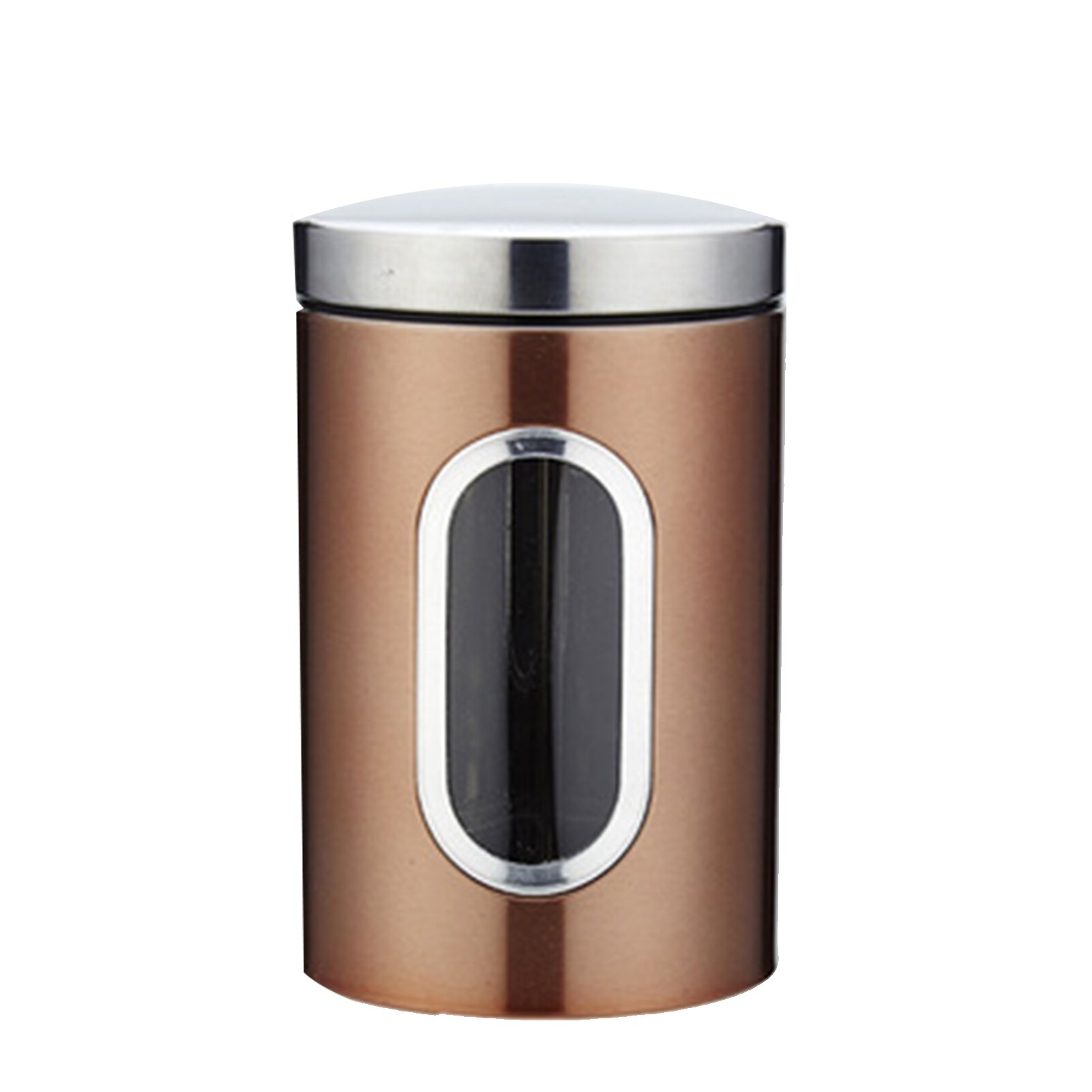 Bocal de rangement en acier inoxydable, pot de rangement en verre de cuisine pour le thé, le café, le sucre, la farine et le café: 2