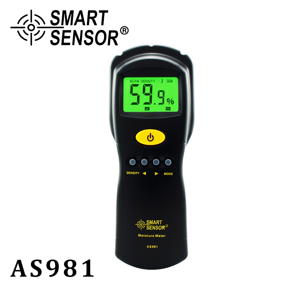 SMART SENSOR AS981 Digital Hygrometer Moisture Meter Wood Cardboard Lumber Concrete Buildings Humidity Detector Tester