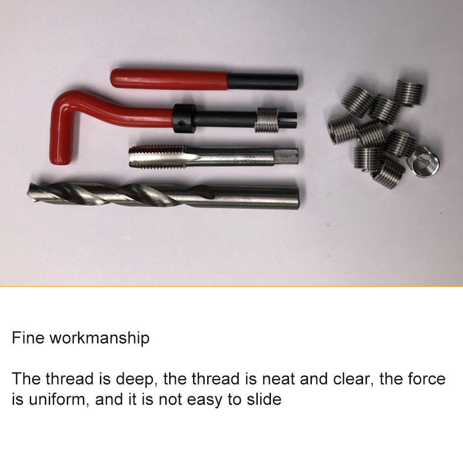 25pcs Thread Repair Tool Set DIY Tool Kit for Restoring Damaged Threads Spanner T Shape Wrench Twist Drill Bit Kit