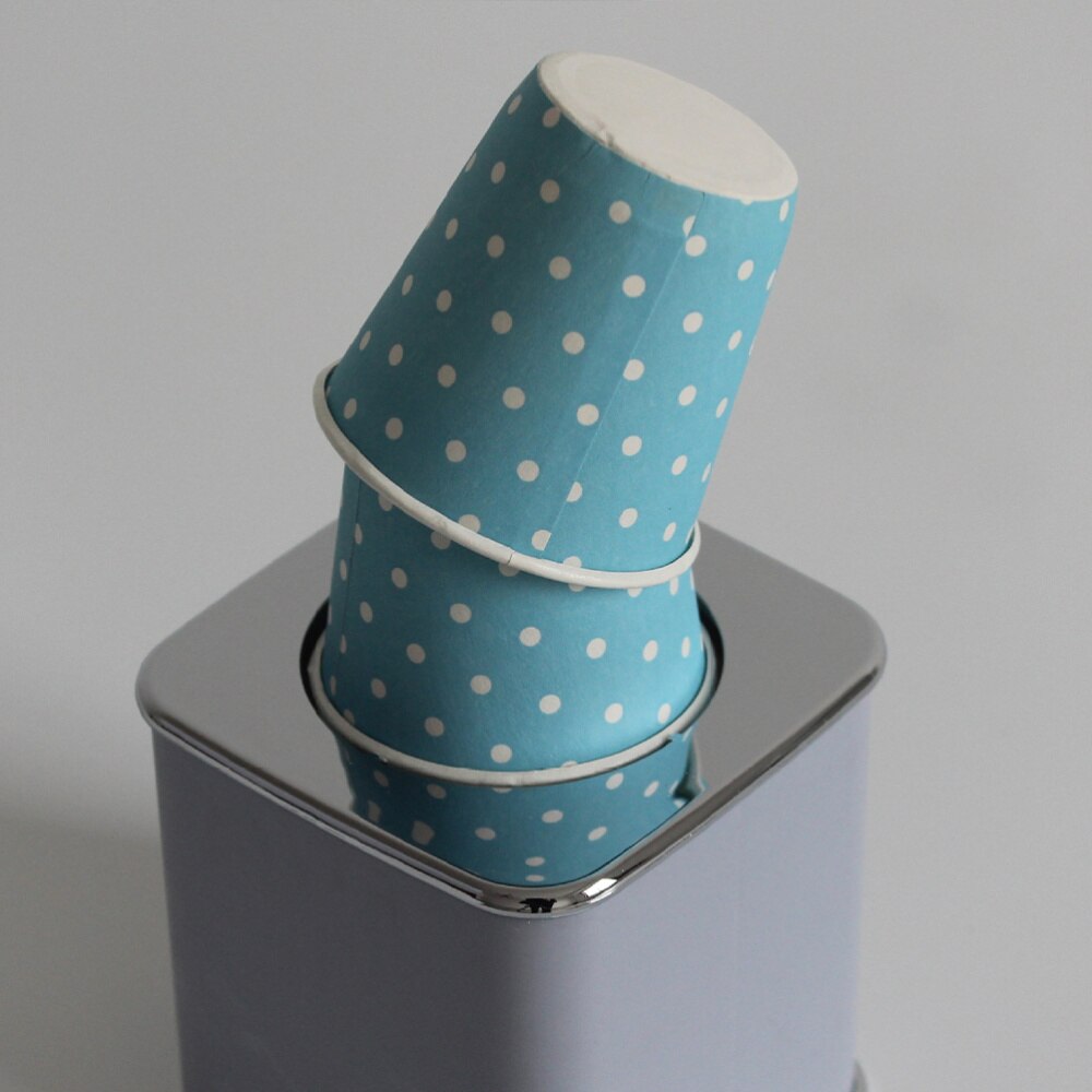 Disposable Water Cup Dispenser Paper Cup Dispenser Type Beverage Cup Holder with 20PCS Cup (Random Pattern Cup)